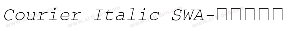 Courier Italic SWA字体转换